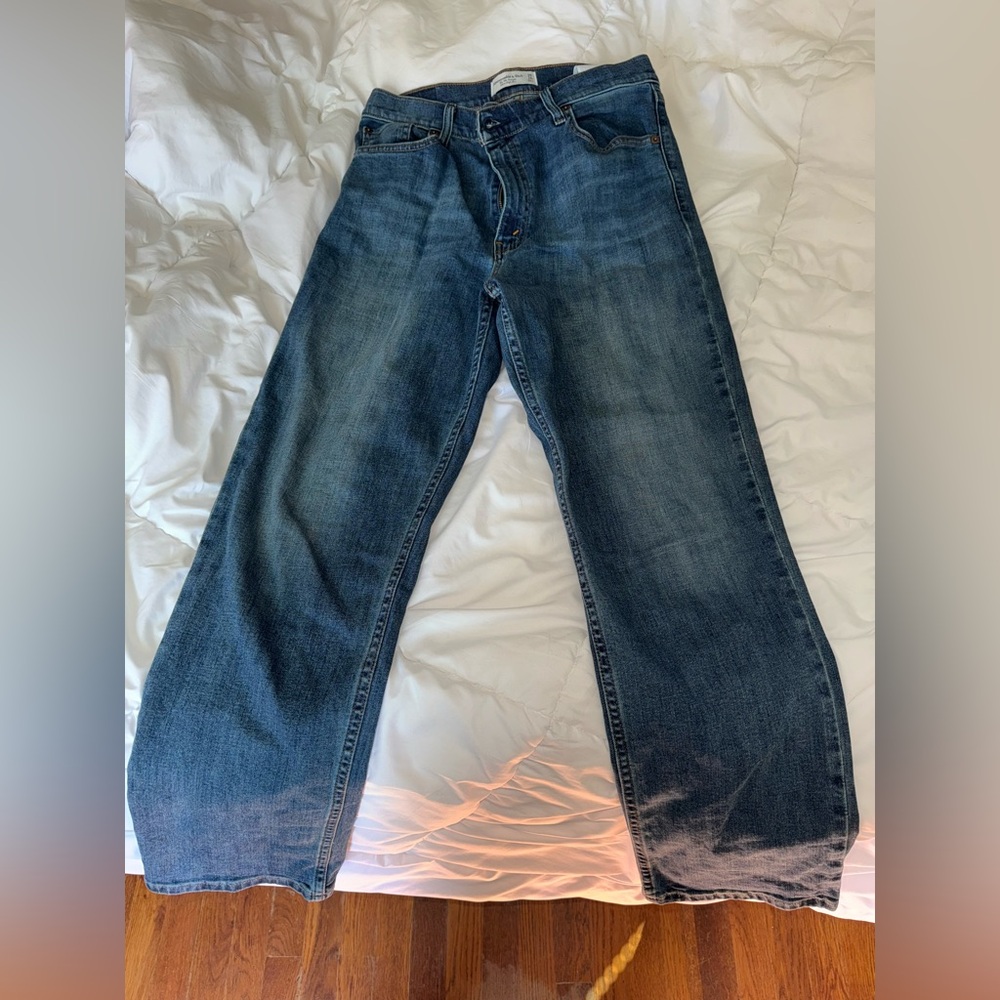 Abercrombie and fitch ultra high rise straight leg